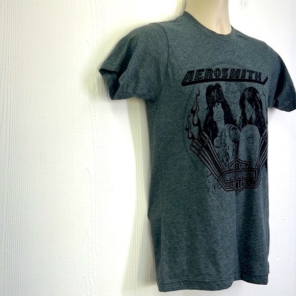 Harley Davidson - Aerosmith Band Graphic Gray Limited Edition Short Sleeve T SM - Picture 4 of 10